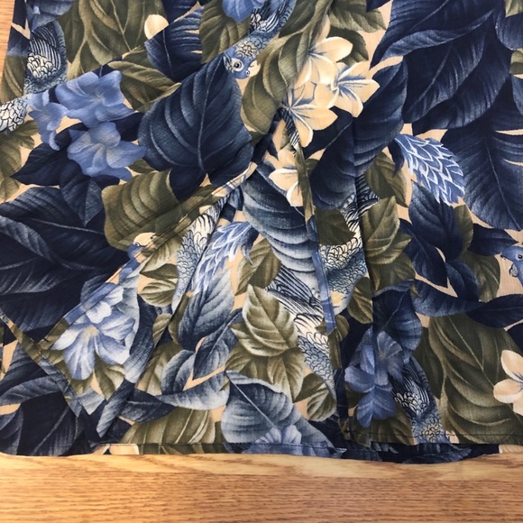 Vintage print side button ankle skirt - Picture 3 of 6